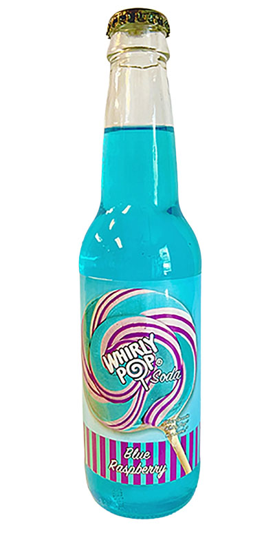 Whirly Pop Soda Blue Raspberry | Rocket Fizz