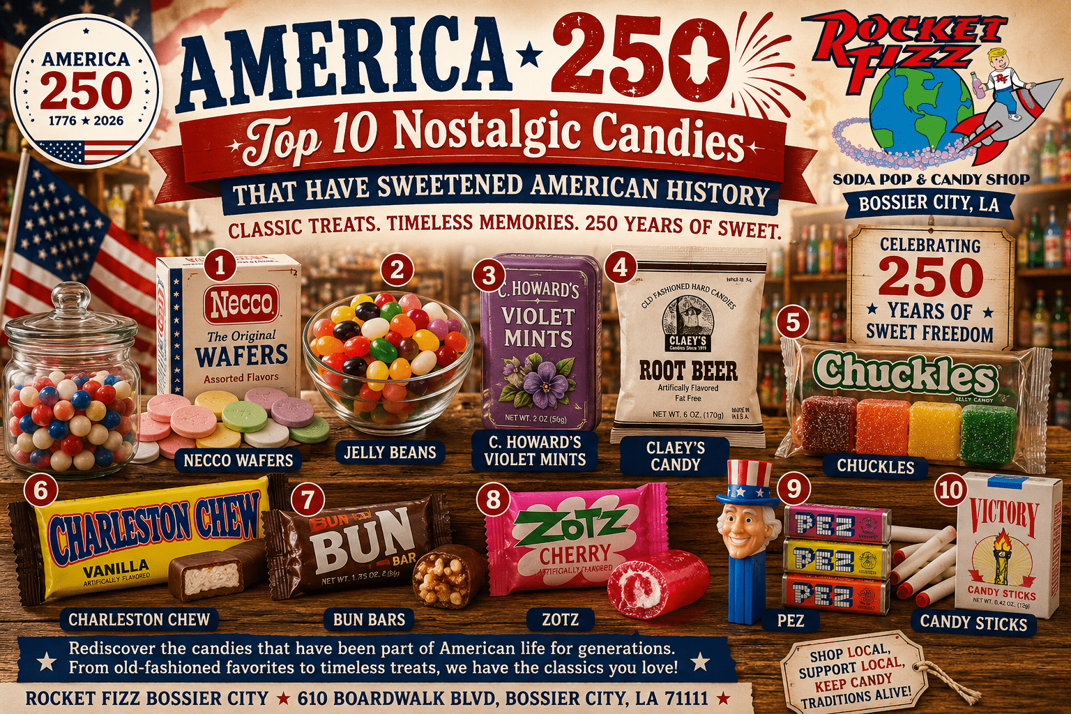 America 250: Top 10 Nostalgic Candies That Have Sweetened American