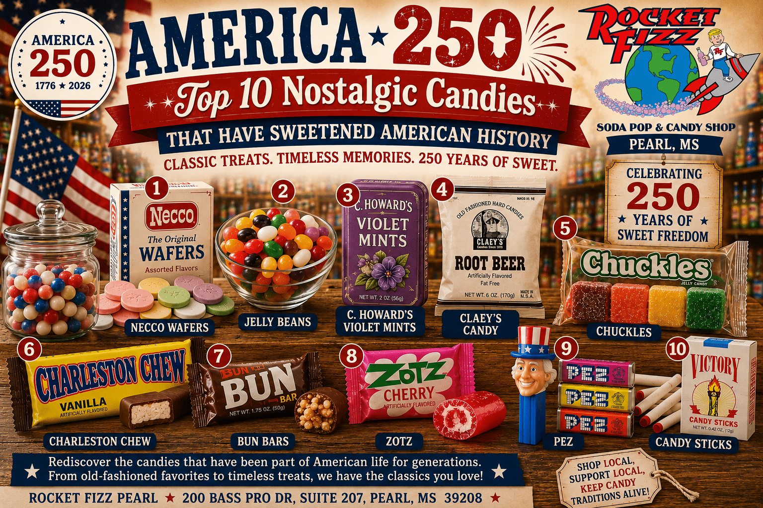 America 250: Top 10 Nostalgic Candies That Have Sweetened American
