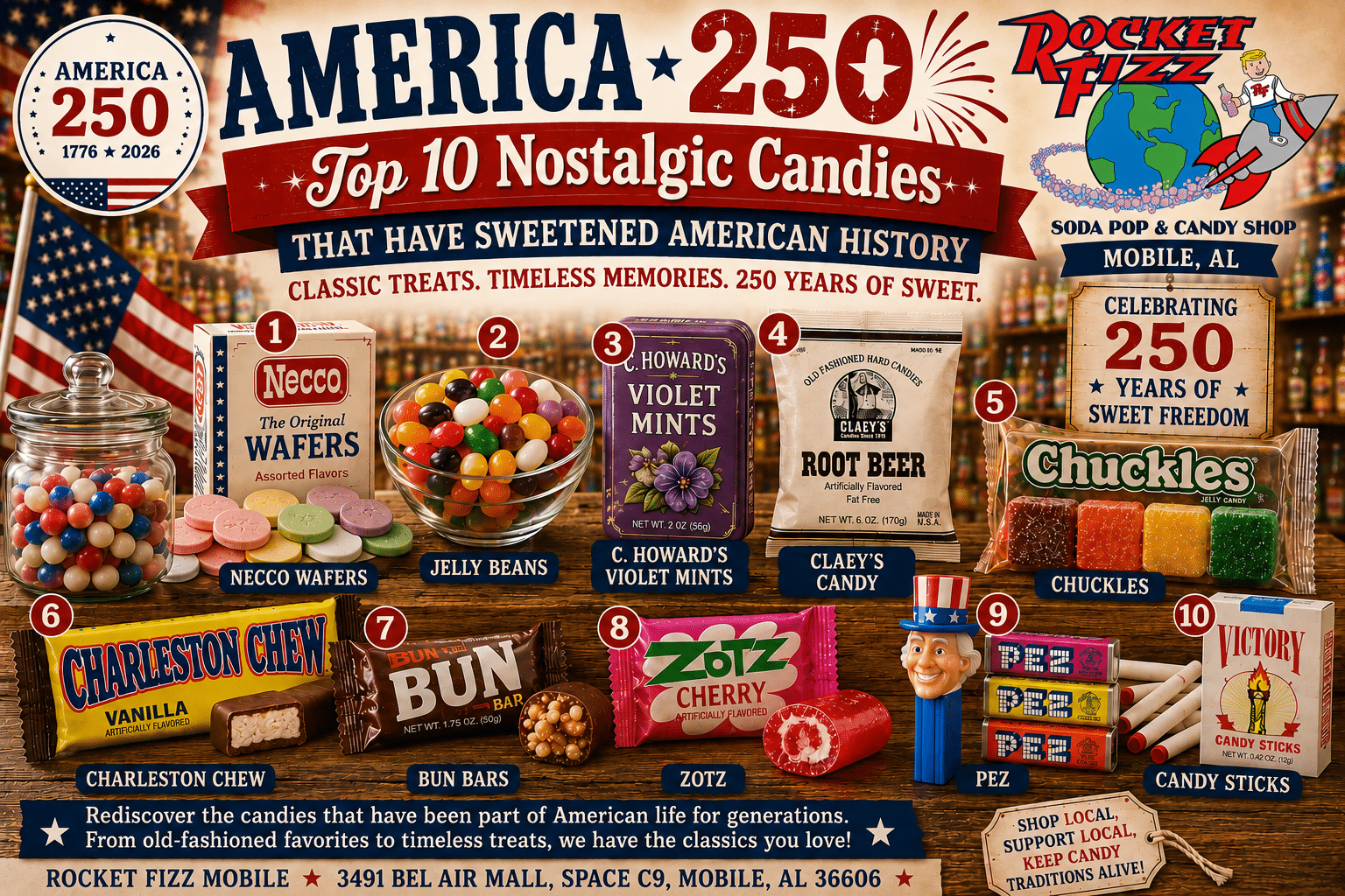 America 250: Top 10 Nostalgic Candies That Have Sweetened American