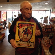 Fighting legend Gene Lebell at Rocket Fizz. The real life tough guy!
