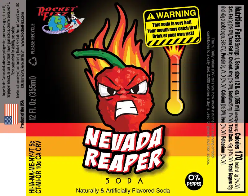 Hot – Nevada Reaper Soda | Rocket Fizz