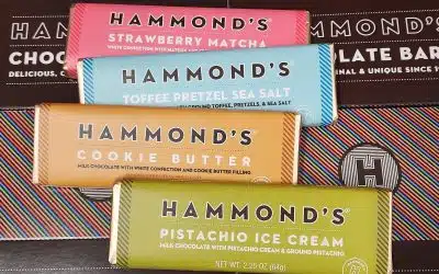 Hammond’s New Chocolate Bar Flavors: Pistachio Ice Cream, Cookie Butter, Strawberry Matcha & Toffee Pretzel Sea Salt
