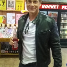 Actor Rob Lowe on another visit to Rocket Fizz in California