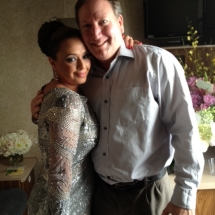 Actress Leah Remini and Rocket Fizz co-founder Rob.