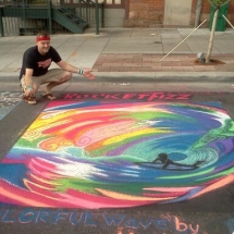 Rocket Fizz chalk art.