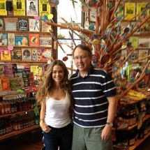 Actress Denise Richards stopping in at Rocket Fizz.