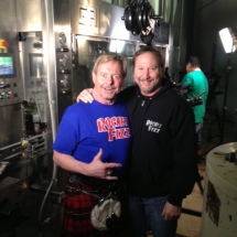 Roddy Piper at the Rocket Fizz bottling plant.