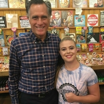 Mitt Romney on one of his Rocket Fizz store visits in Salt Lake City, Utah.