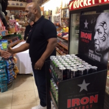Iron Mike Tyson is at Rocket Fizz promoting his Iron Energy drinks. Rocket Fizz carries all of the former world heavyweight champion&#039;s Iron Energy drink line.