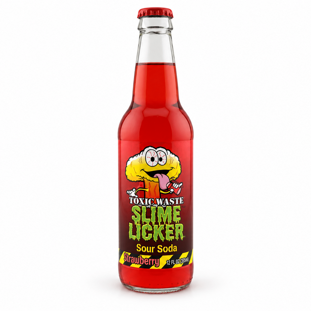Toxic Waste Slimer Licker Strawberry Sour Soda