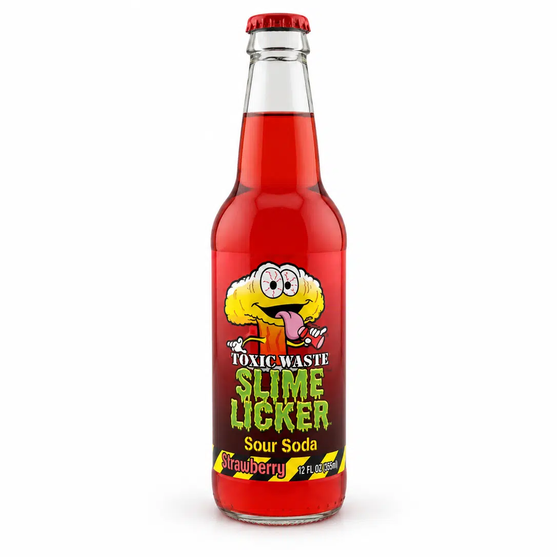 Toxic Waste Slimer Licker Strawberry Sour Soda